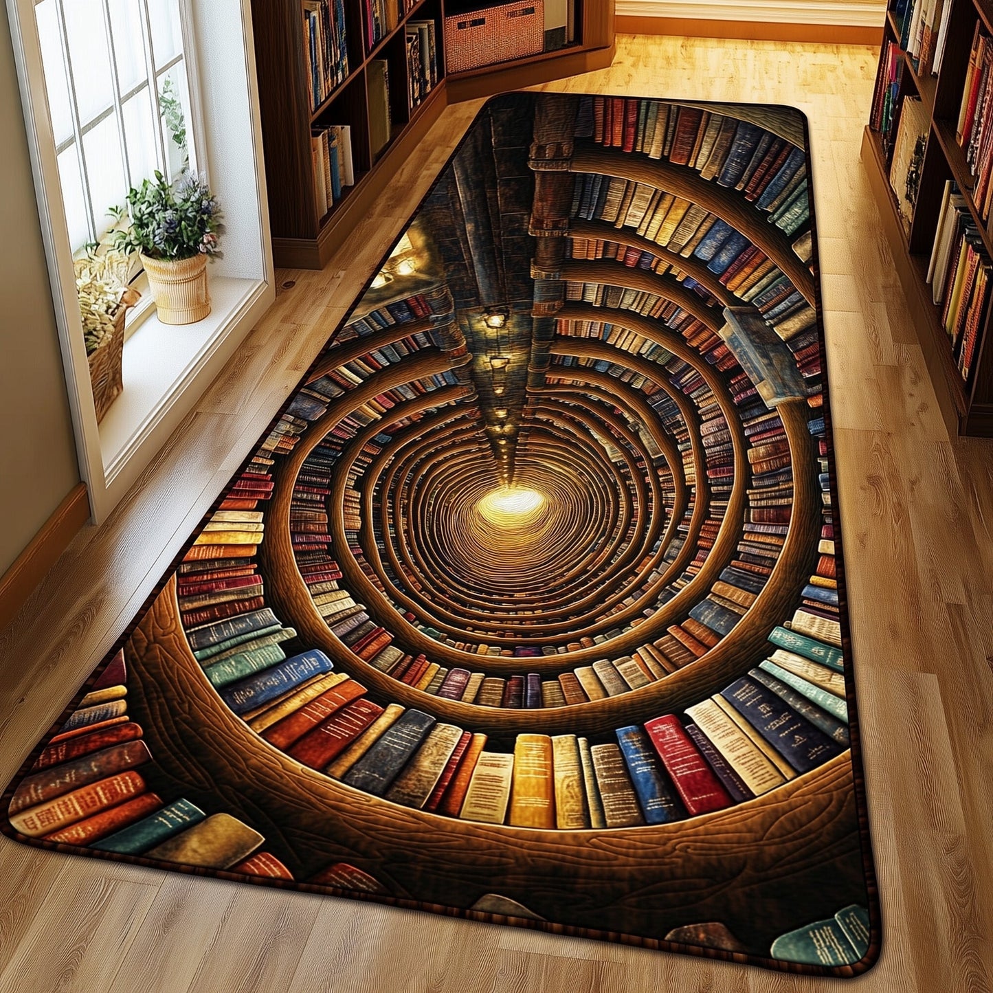 Vintage Bookself Runner Rug GFTOHD10923