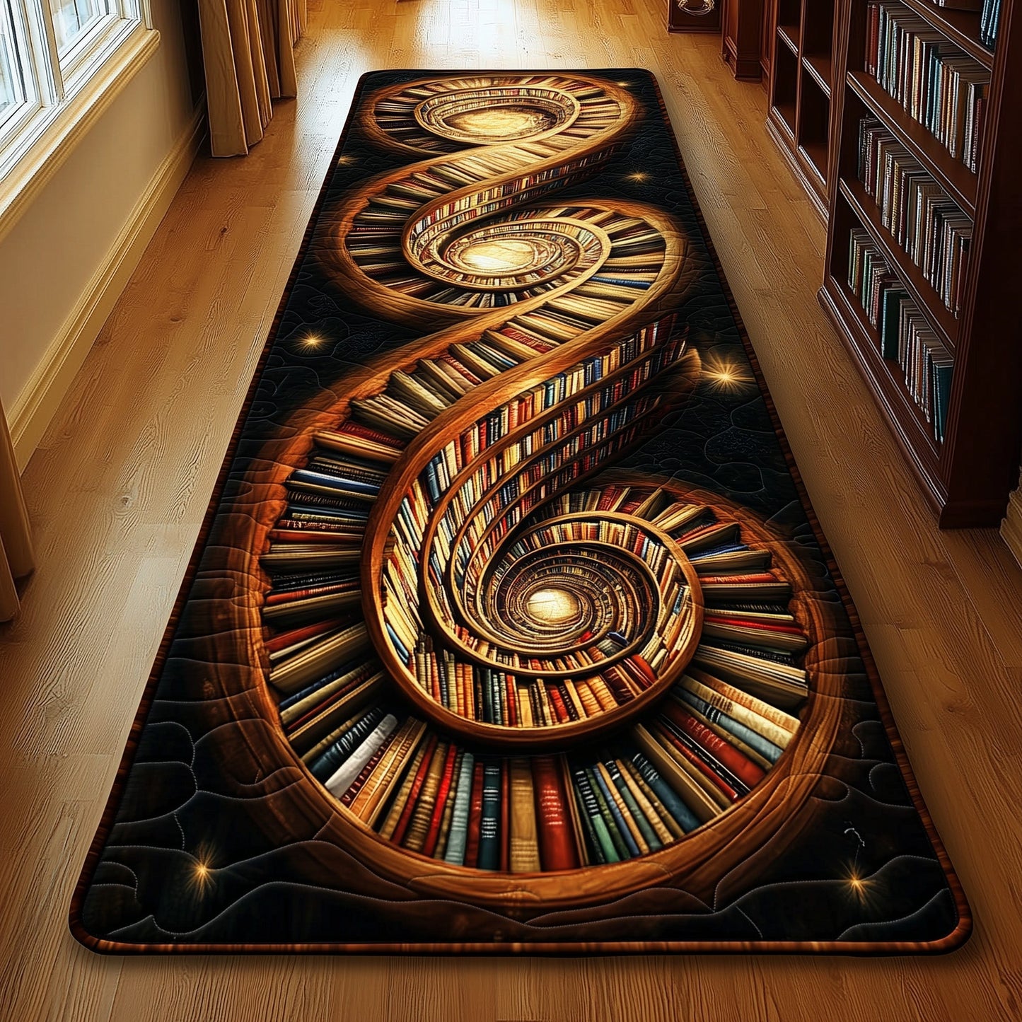 Vintage Bookself Runner Rug GFTOHD10924