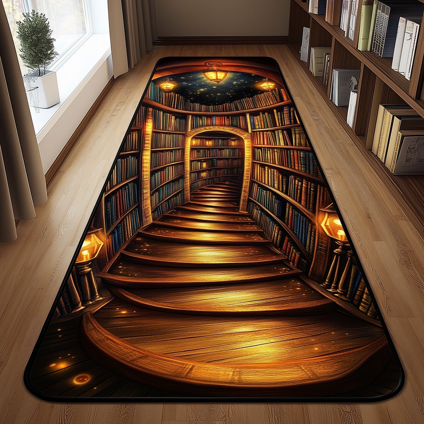 Vintage Bookself Runner Rug GFTOHD10926