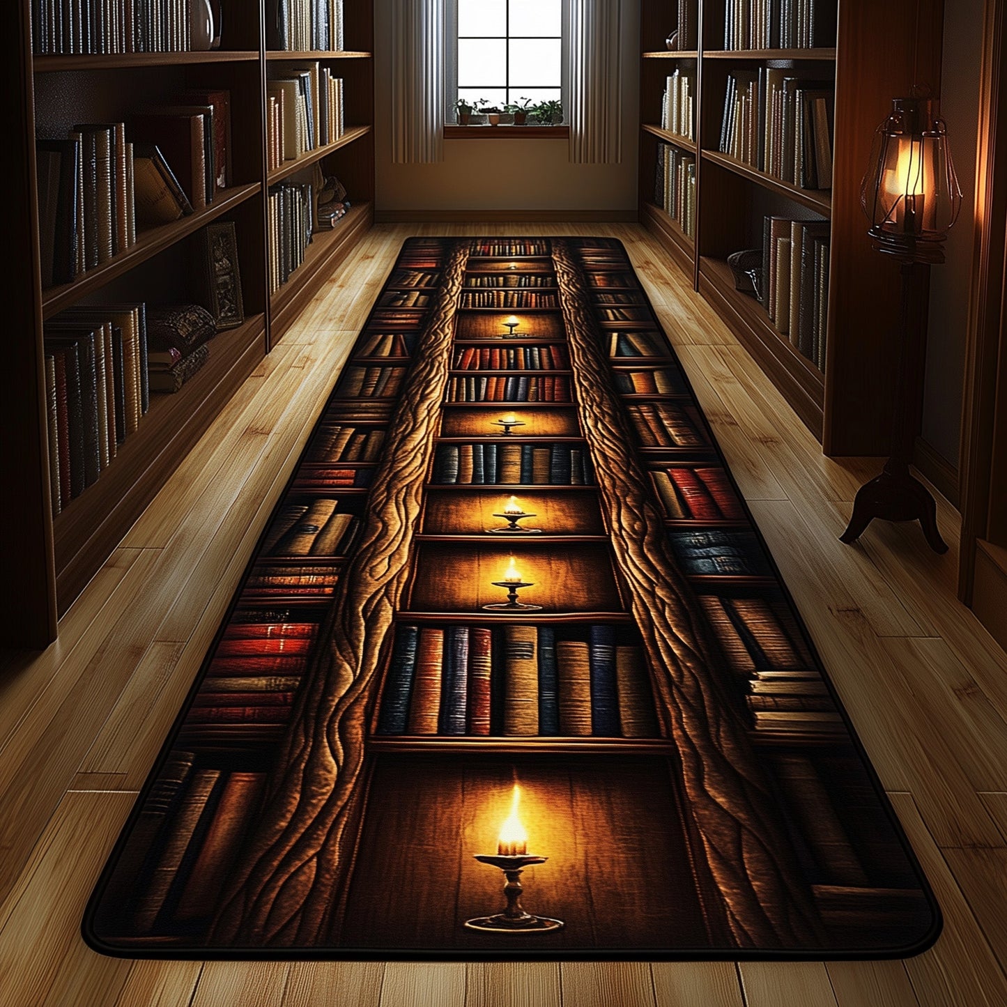 Vintage Bookself Runner Rug GFTOHD10927