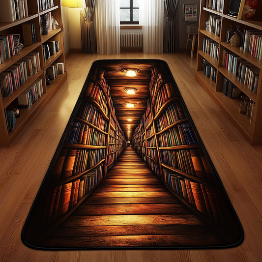 Vintage Bookself Runner Rug GFTOHD10928