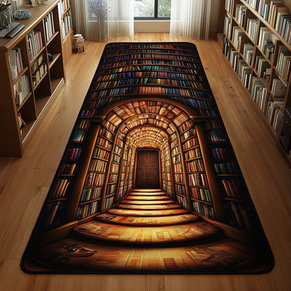 Vintage Bookself Runner Rug GFTOHD10929