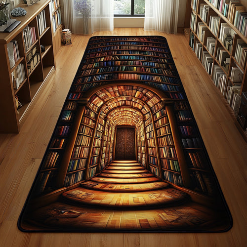 Vintage Bookself Runner Rug GFTOHD10929