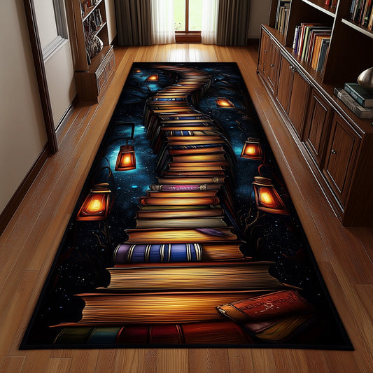 Vintage Bookself Runner Rug GFTOHD10930