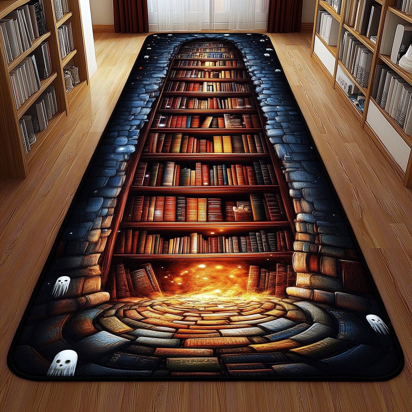 Vintage Bookself Runner Rug GFTOHD10932