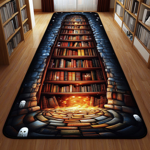Vintage Bookself Runner Rug GFTOHD10932