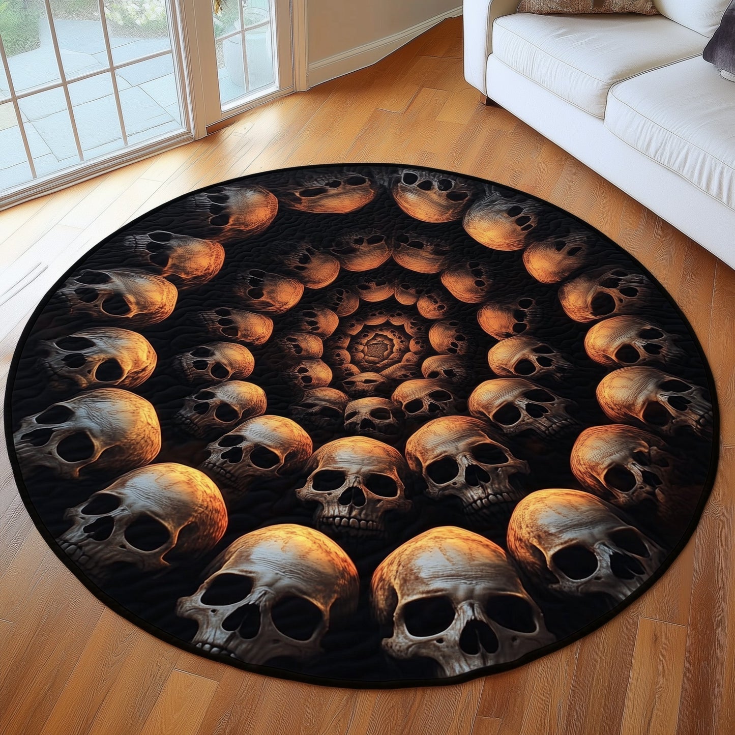 Mystic Skull Quilted Round Mat GFTOHD10971