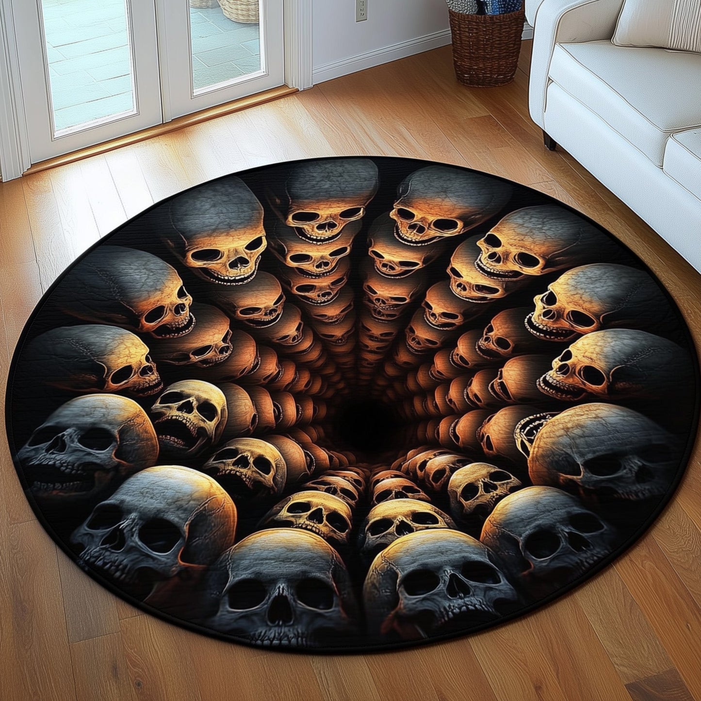 Mystic Skull Quilted Round Mat GFTOHD10972