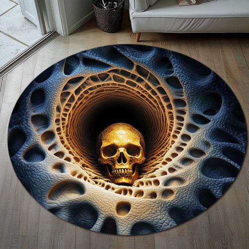 Mystic Skull Quilted Round Mat GFTOHD10973