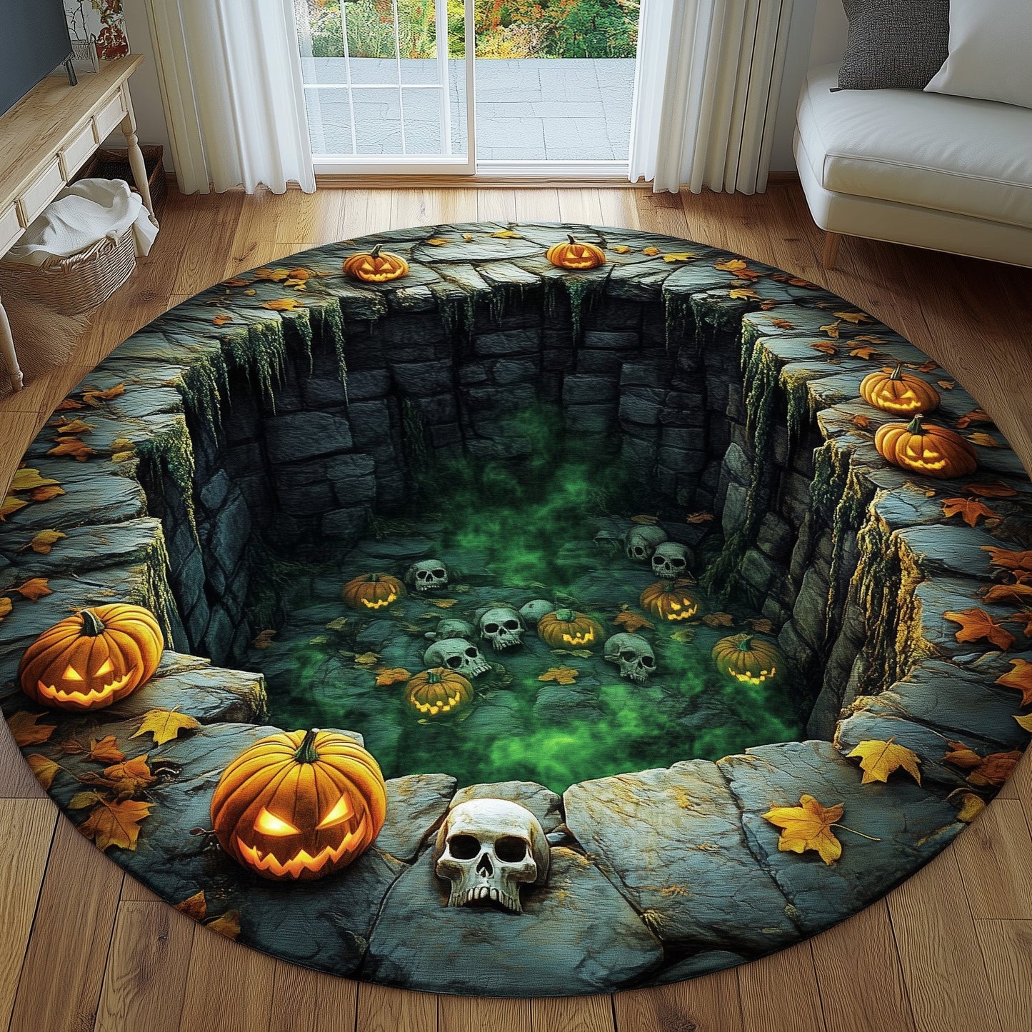 Mystic Skull Quilted Round Mat GFTOHD10976
