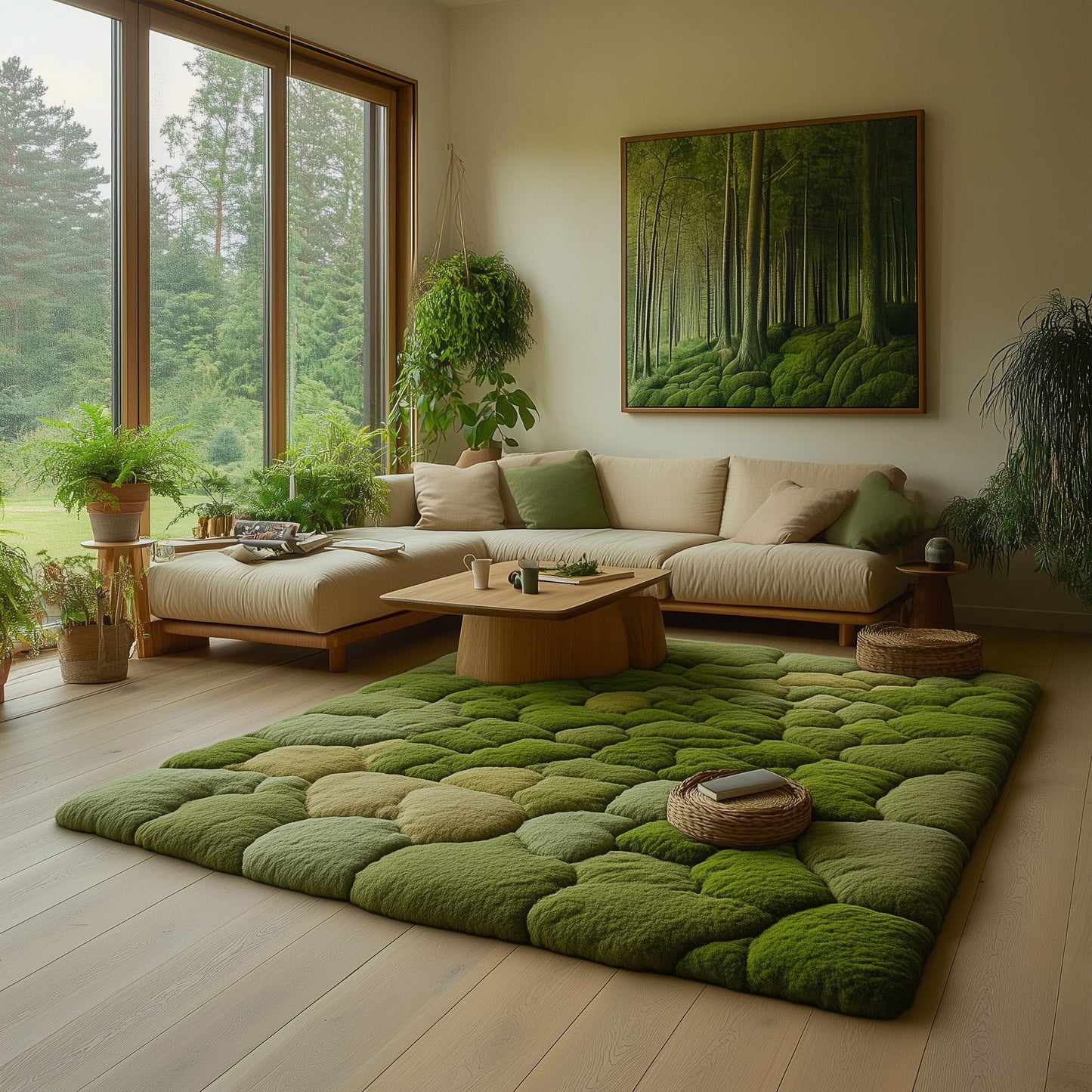 Moss Green Area Rug GFTOHD10977