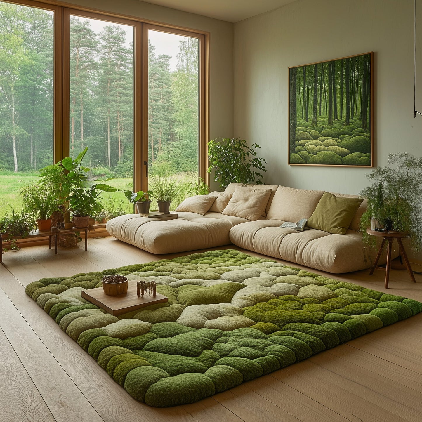 Moss Green Area Rug GFTOHD10978