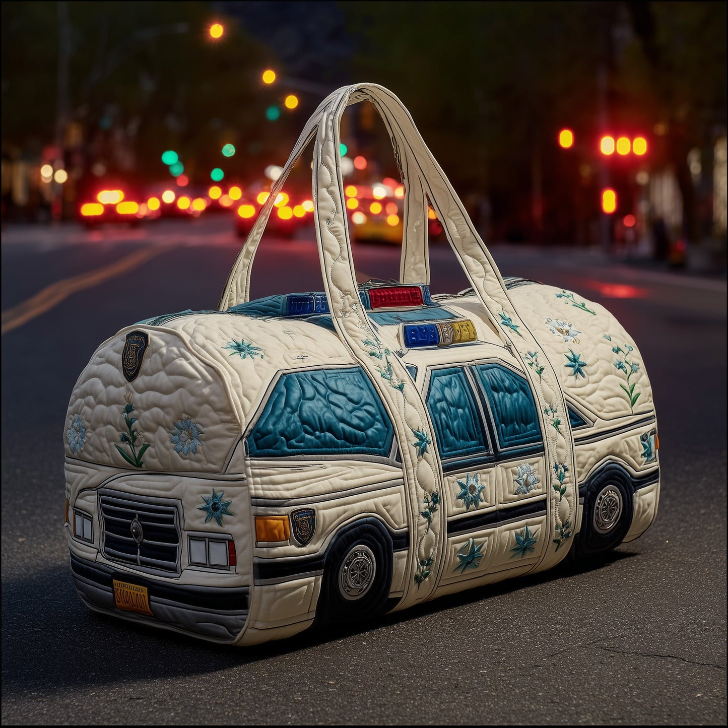 Police Car Quilted Duffle Bag GFTOHD10995