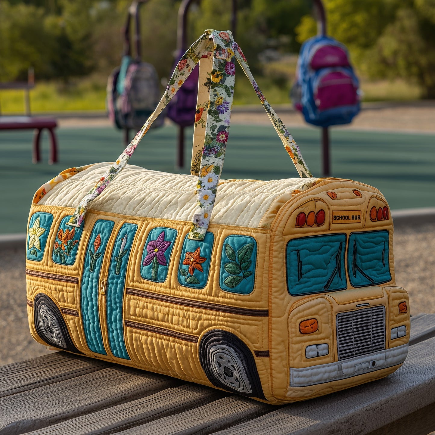School Bus Quilted Duffle Bag GFTOHD10998