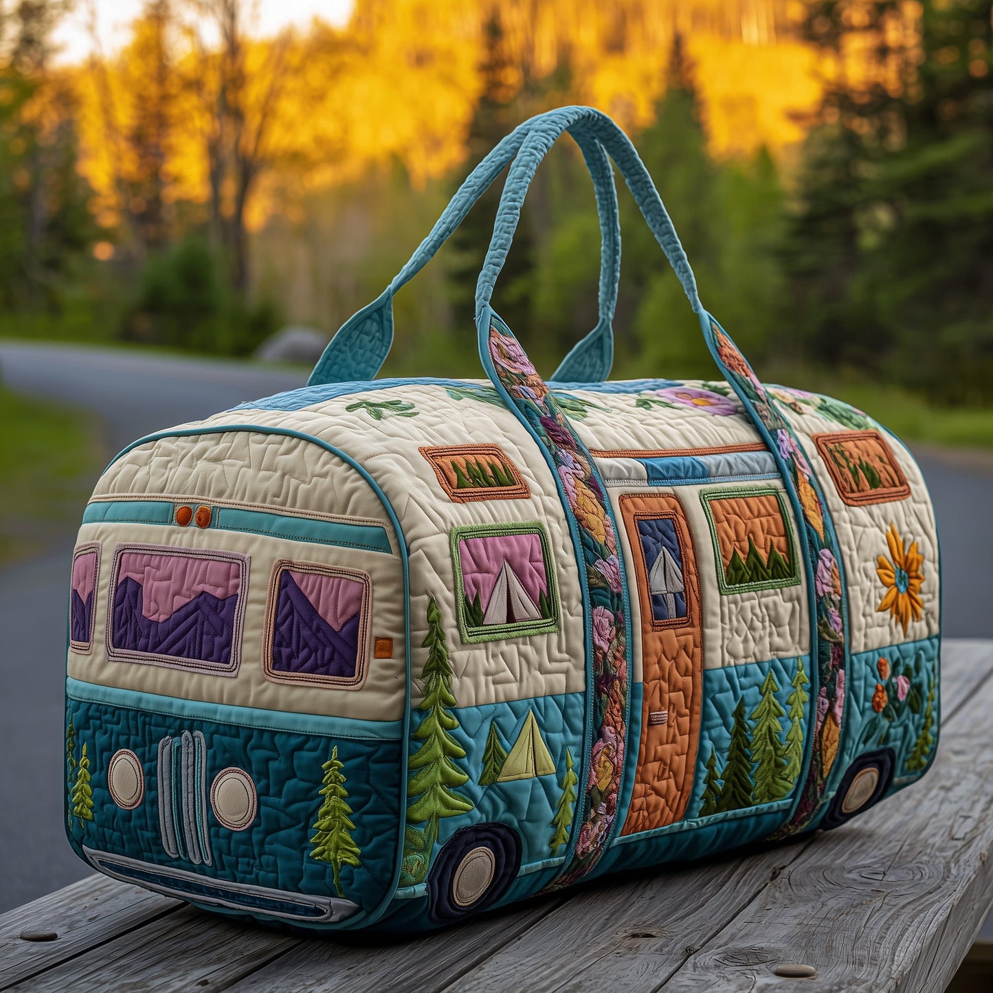 Camper Van Quilted Duffle Bag GFTOHD11003