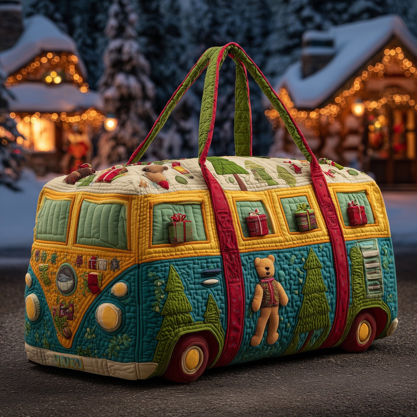 Elf Workshop Van Quilted Duffle Bag GFTOHD11037