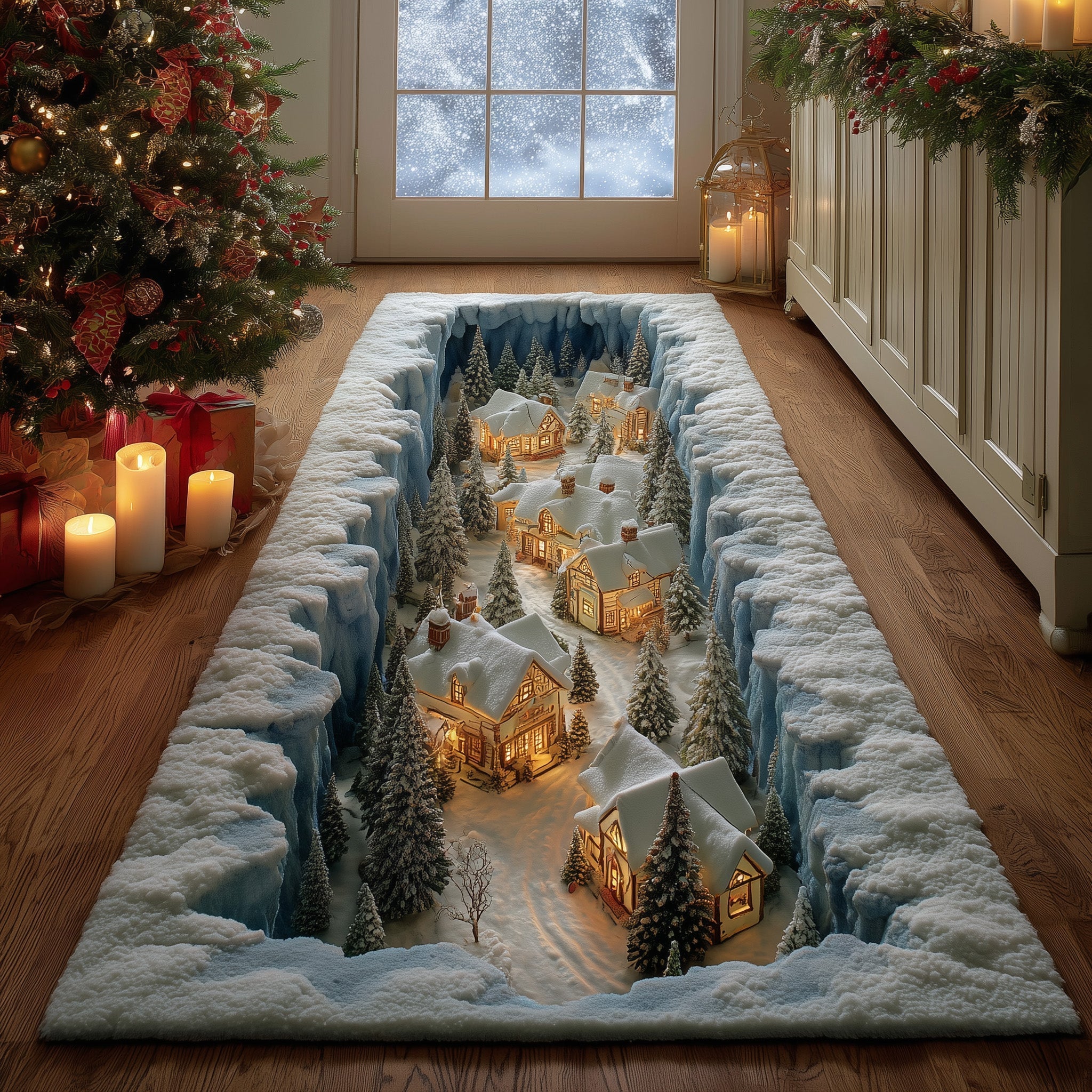 Snow Village Runner Rug GFTOHD11050 – Patchique Store