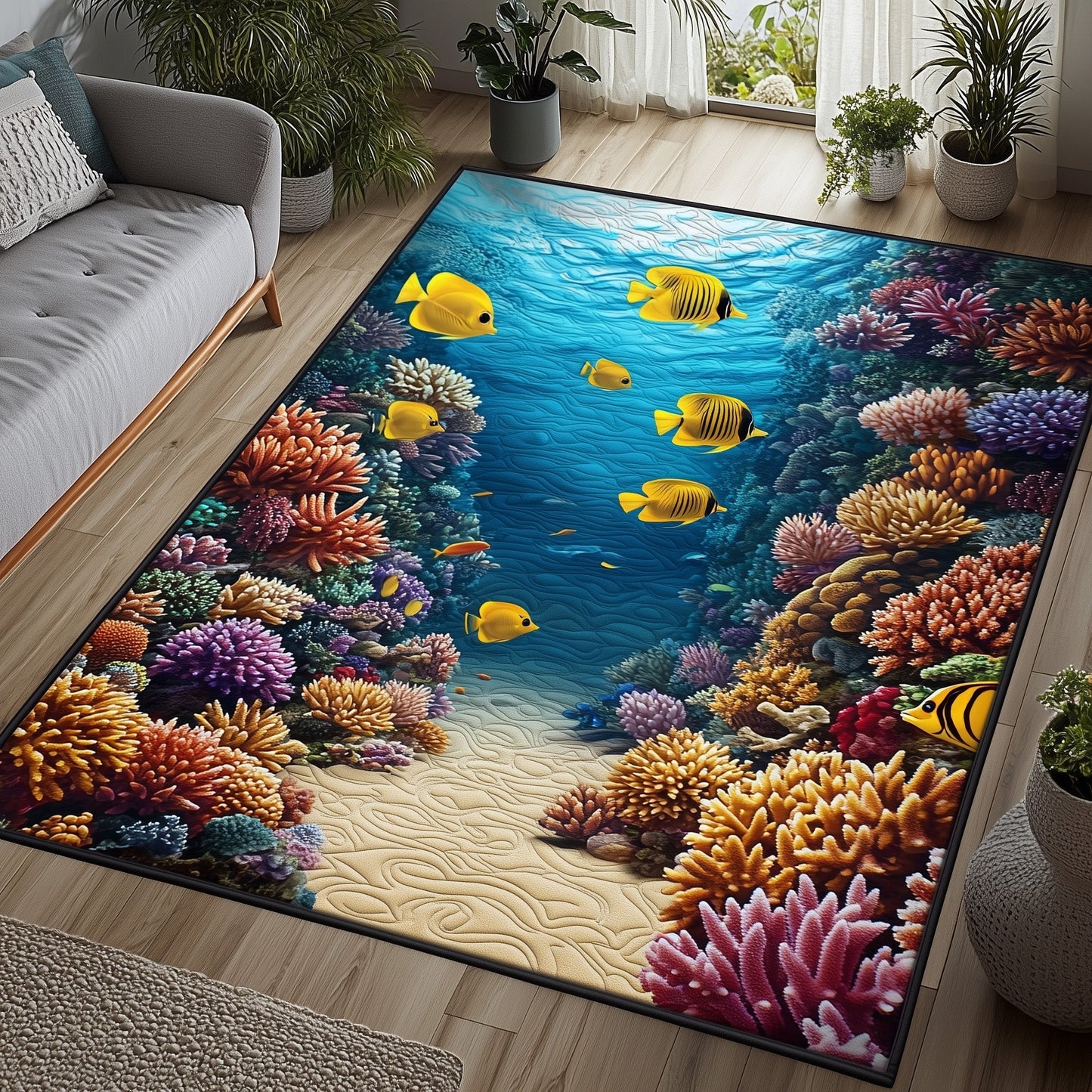 Ocean Coral Area Rug GFTOHD11080