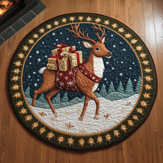 Winter Deer Quilted Round Mat GFTOHD11140