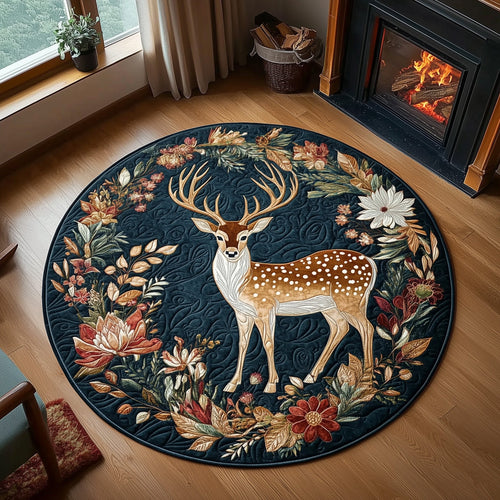 Graceful Deer Quilted Round Mat GFTOHD11141