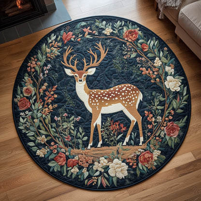 Graceful Deer Quilted Round Mat GFTOHD11142