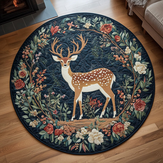 Graceful Deer Quilted Round Mat GFTOHD11142