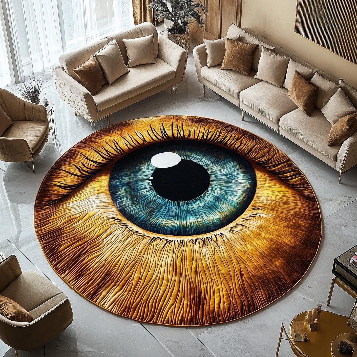 Infinity Eyes Quilted Round Mat GFTOHD11156