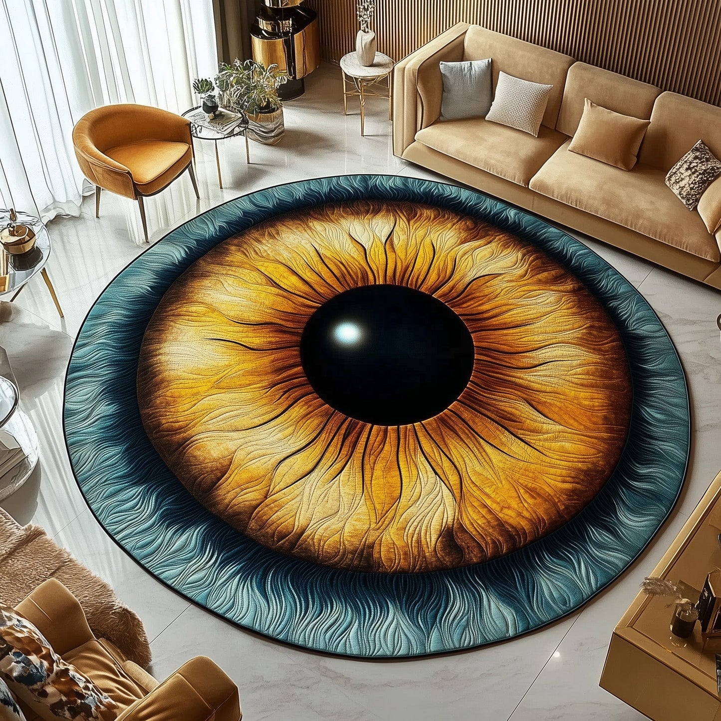 Infinity Eyes Quilted Round Mat GFTOHD11157