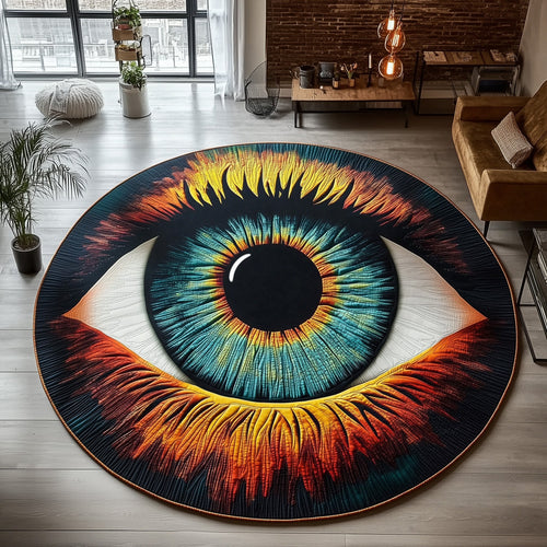 Ancient Spirit Eyes Quilted Round Mat GFTOHD11159