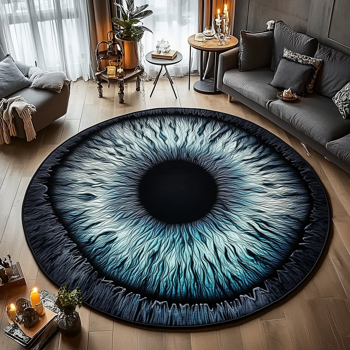 Shadow Eyes Portal Quilted Round Mat GFTOHD11164