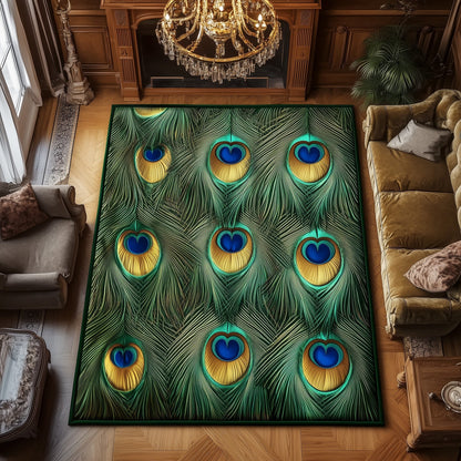 Elegant Peacock Area Rug GFTOHD11170