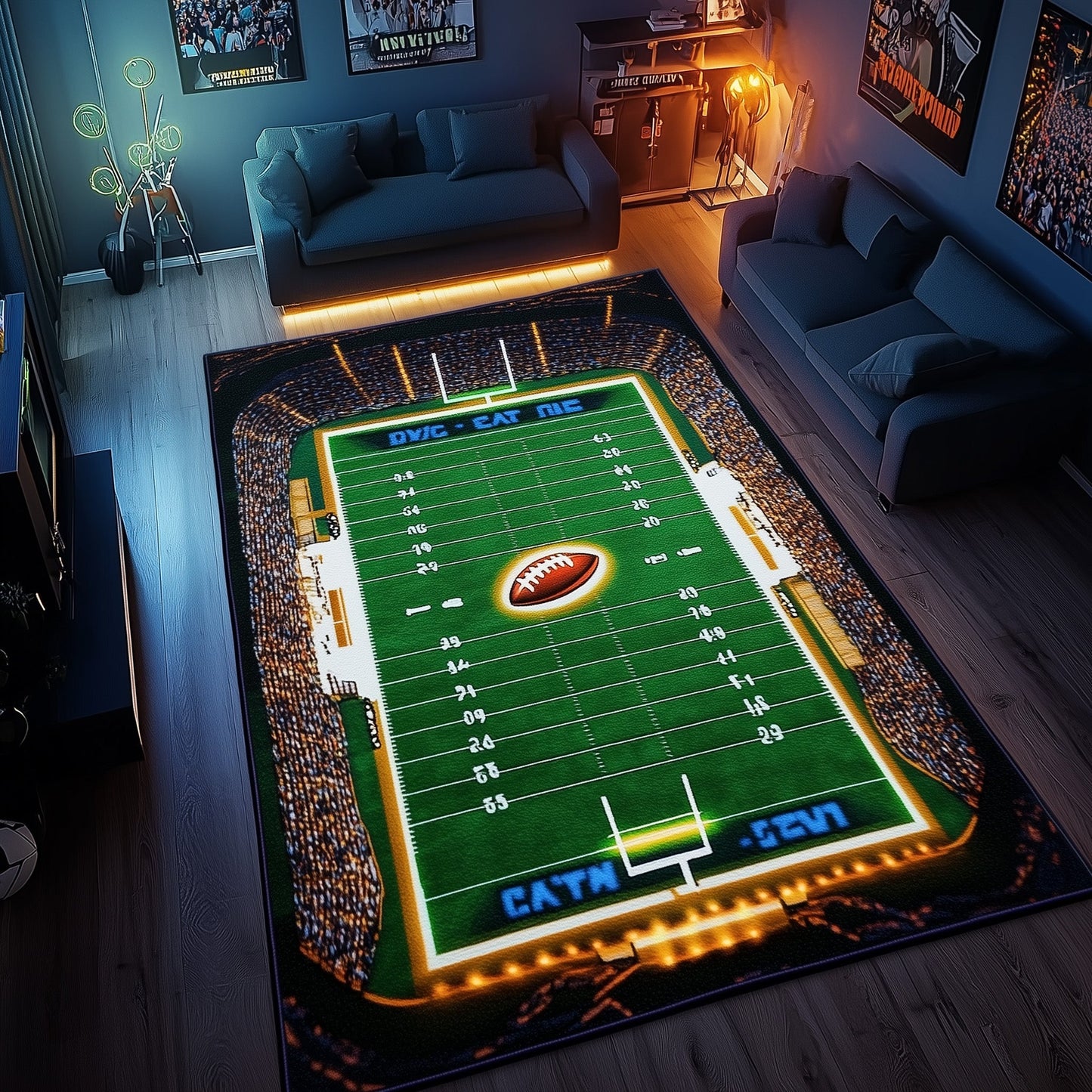 American Football Stadium Area Rug GFTOHD11173