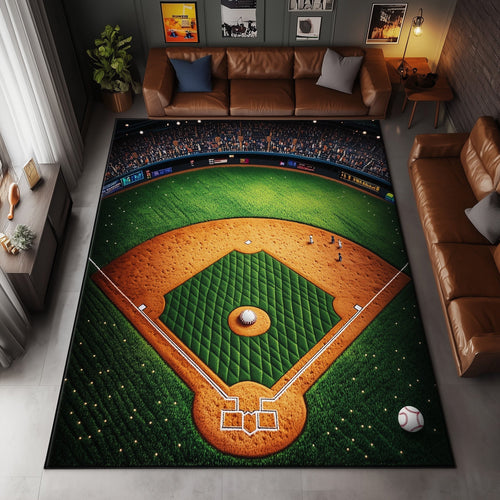 Baseball Field Area Rug GFTOHD11174