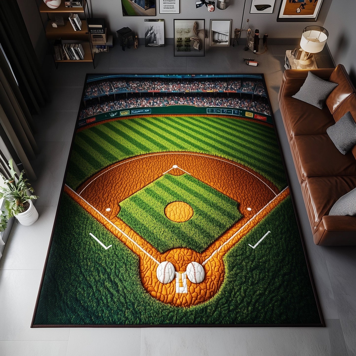 Baseball Field Area Rug GFTOHD11175