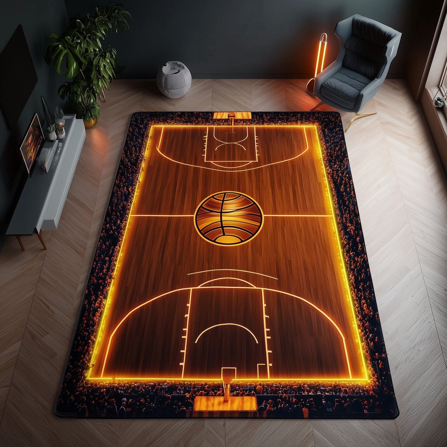 Basketball Court Area Rug GFTOHD11176