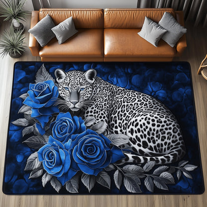 Elegant White Leopard Area Rug GFTOHD11193