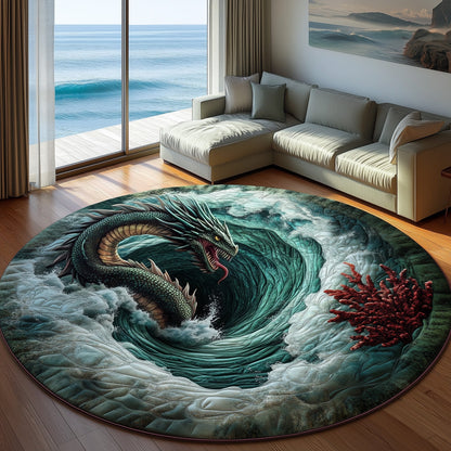 Majestic Dragon Quilted Round Mat GFTOHD11215