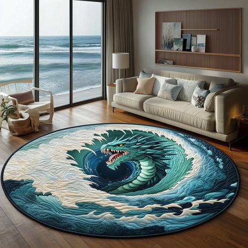Majestic Dragon Quilted Round Mat GFTOHD11216