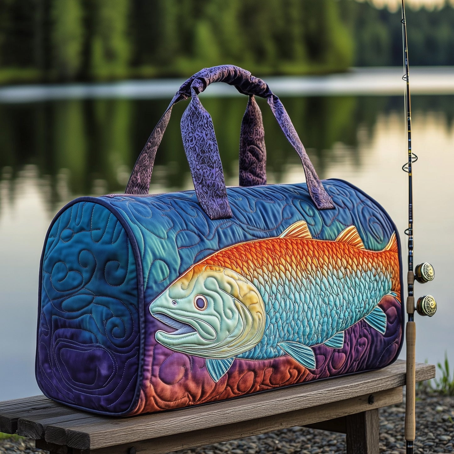 Fishing Moment Quilted Duffle Bag GFTOHD11221