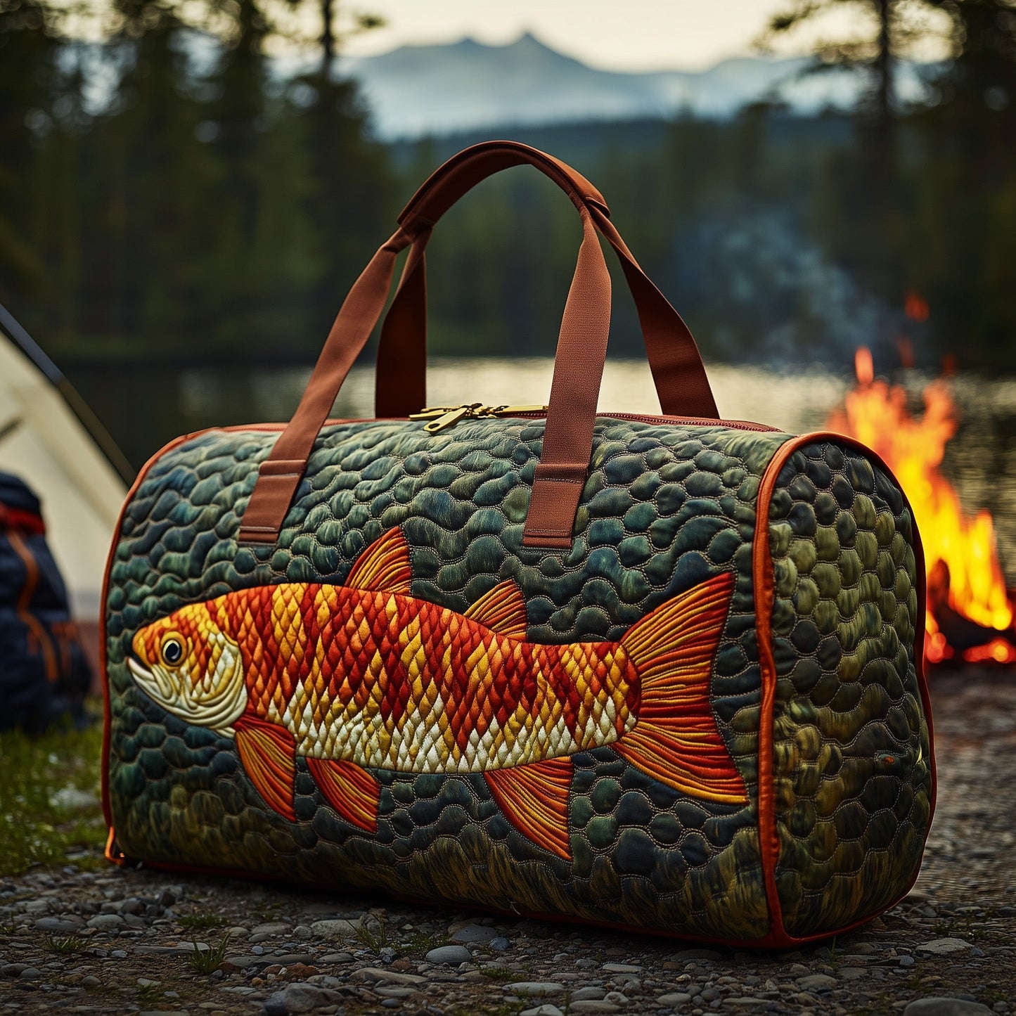 Fishing Moment Quilted Duffle Bag GFTOHD11225