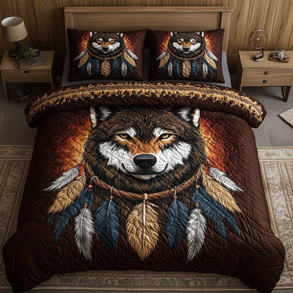 Majestic Native Wolf Duvet Cover Set GFTOHD11233