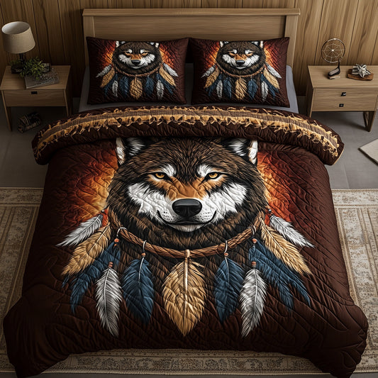 Majestic Native Wolf Duvet Cover Set GFTOHD11233