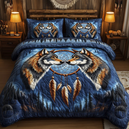 Majestic Native Wolf Duvet Cover Set GFTOHD11236