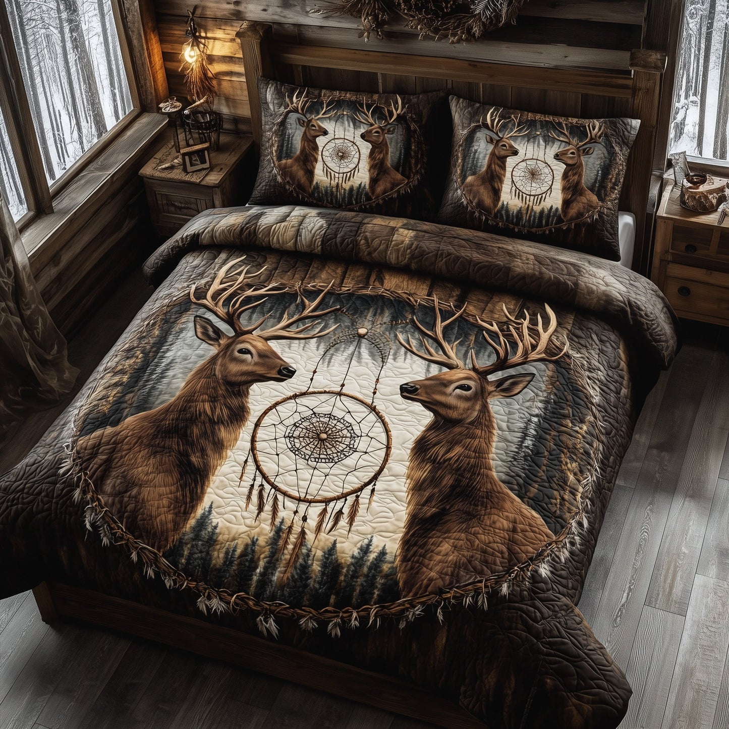 Native American Deer Duvet Cover Set GFTOHD11241