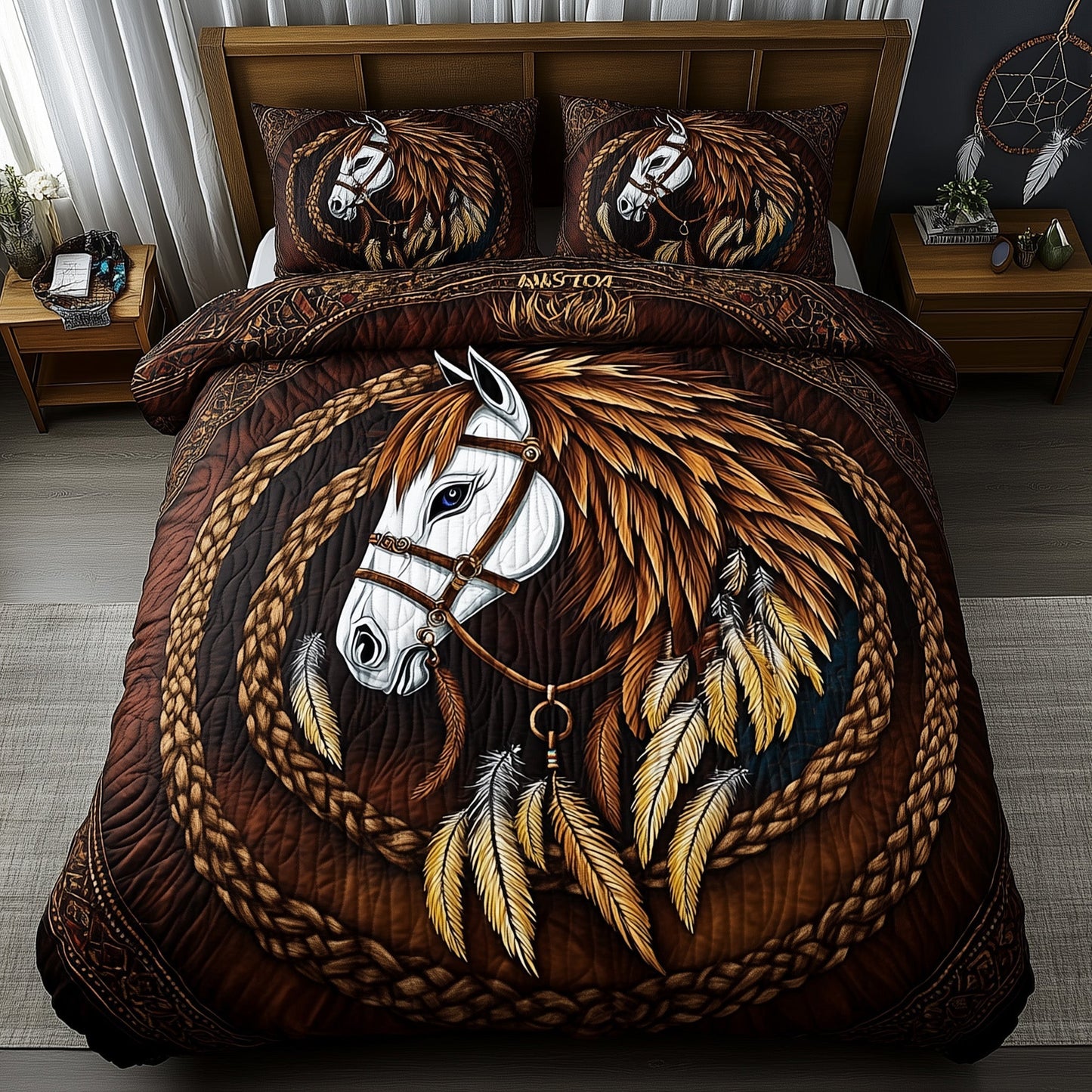 Majestic Native Horse Duvet Cover Set GFTOHD11243