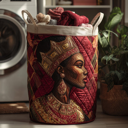 Golden Queens Quilted Laundry Basket GFTOHD11274