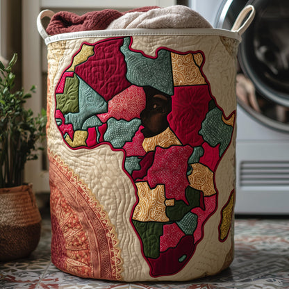 African Roots Quilted Laundry Basket GFTOHD11283