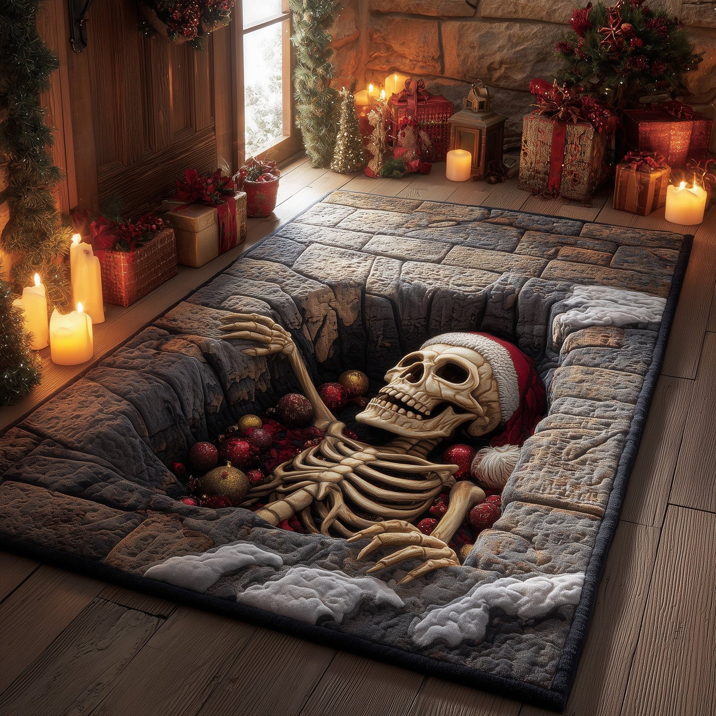 Santa Secret Tomb Area Rug GFTOHD11293