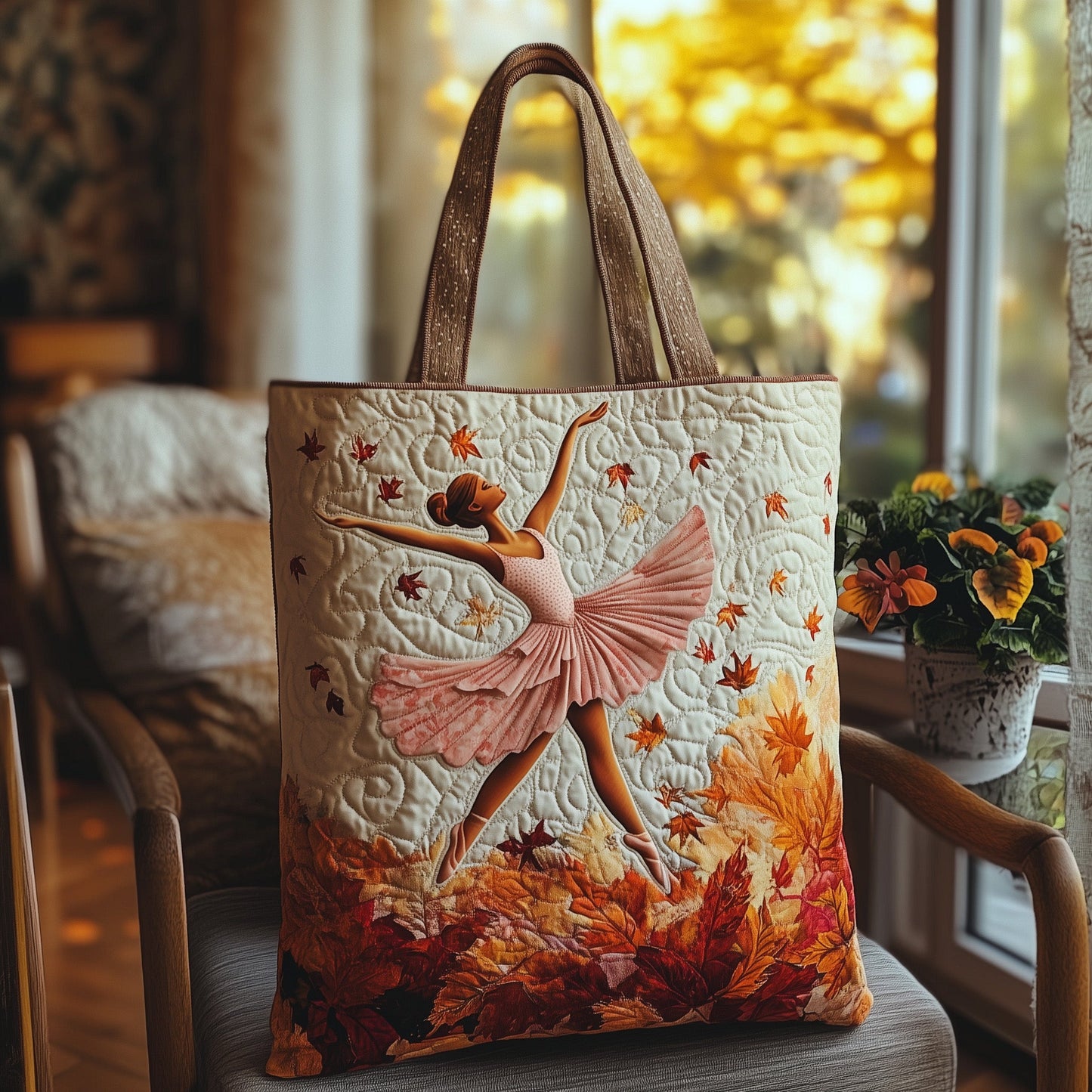 Elegant Ballerina Quilted Tote Bag GFTOHD11308