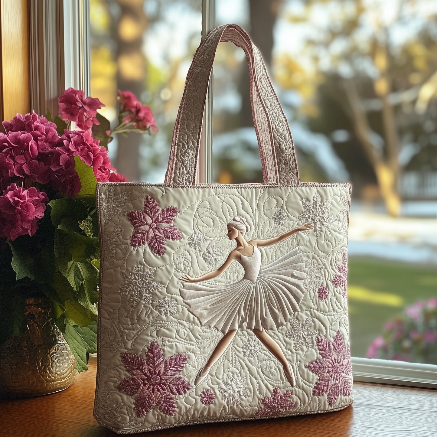 Elegant Ballerina Quilted Tote Bag GFTOHD11311